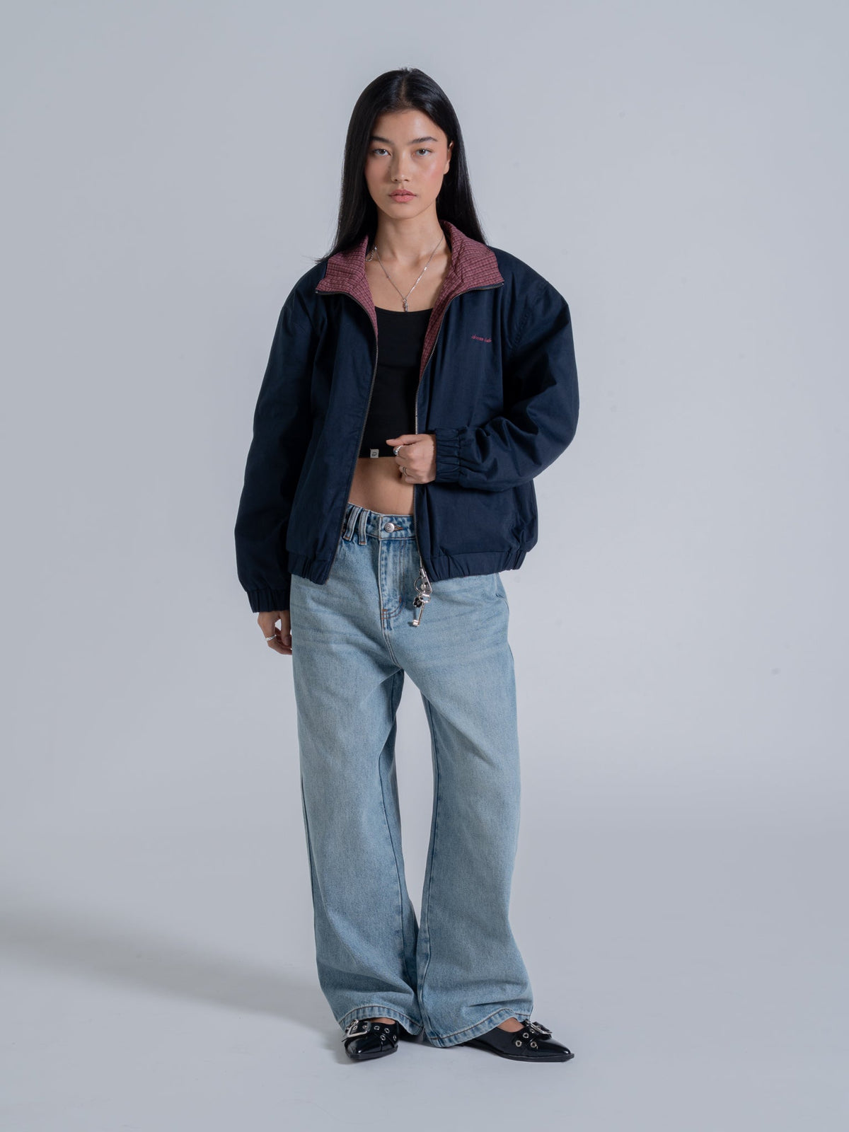 IN-BETWEEN REVERSIBLE JACKET - NAVY/BURGUNDY