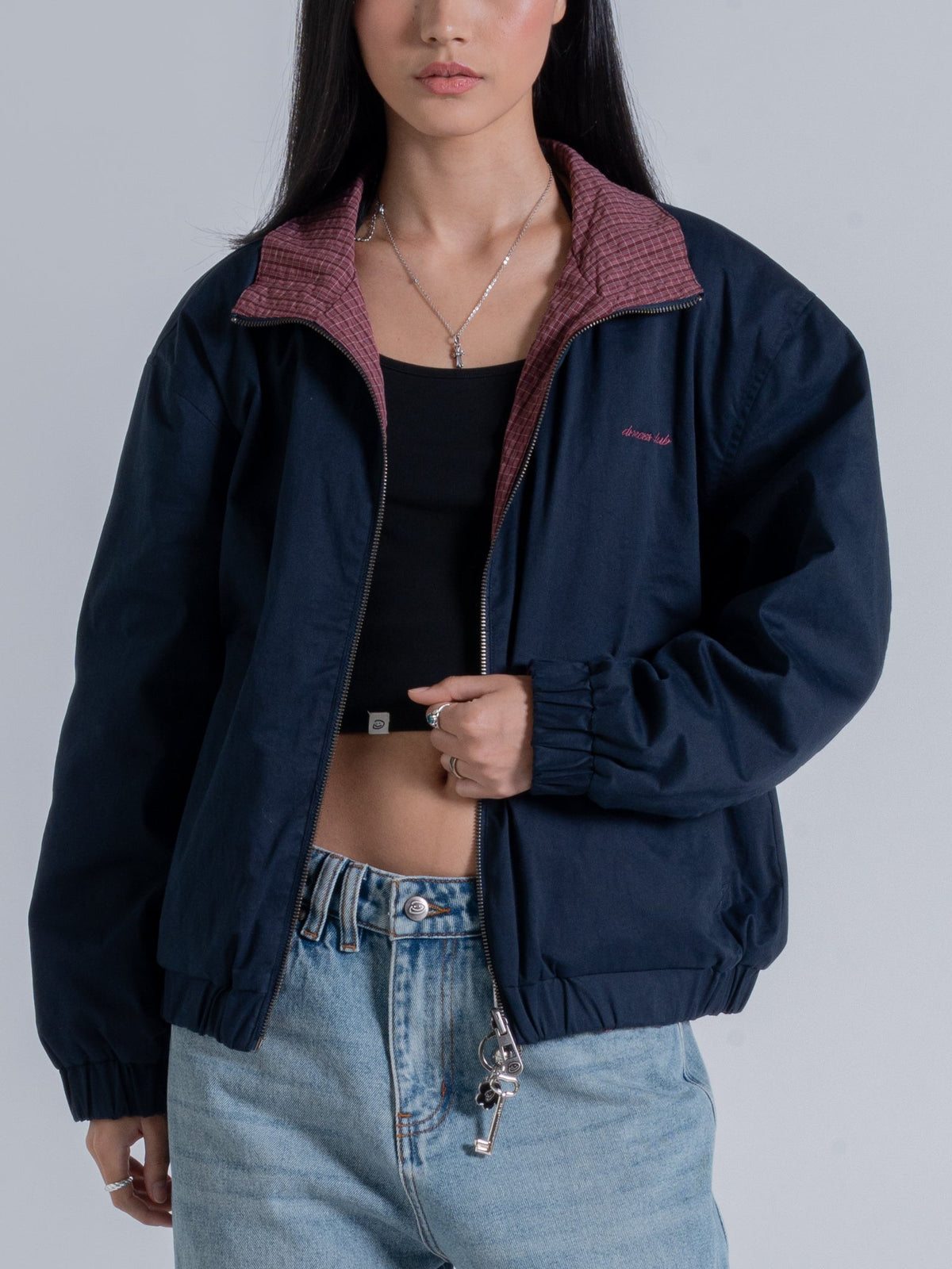IN-BETWEEN REVERSIBLE JACKET - NAVY/BURGUNDY