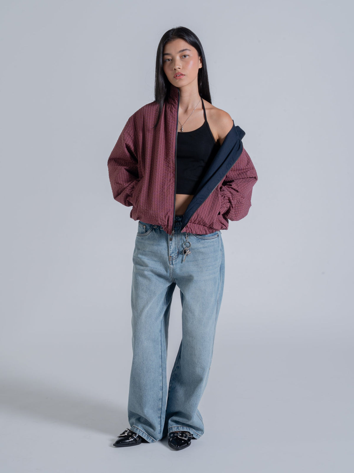 IN-BETWEEN REVERSIBLE JACKET - NAVY/BURGUNDY
