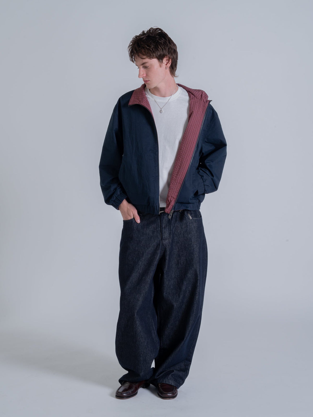 IN-BETWEEN REVERSIBLE JACKET - NAVY/BURGUNDY