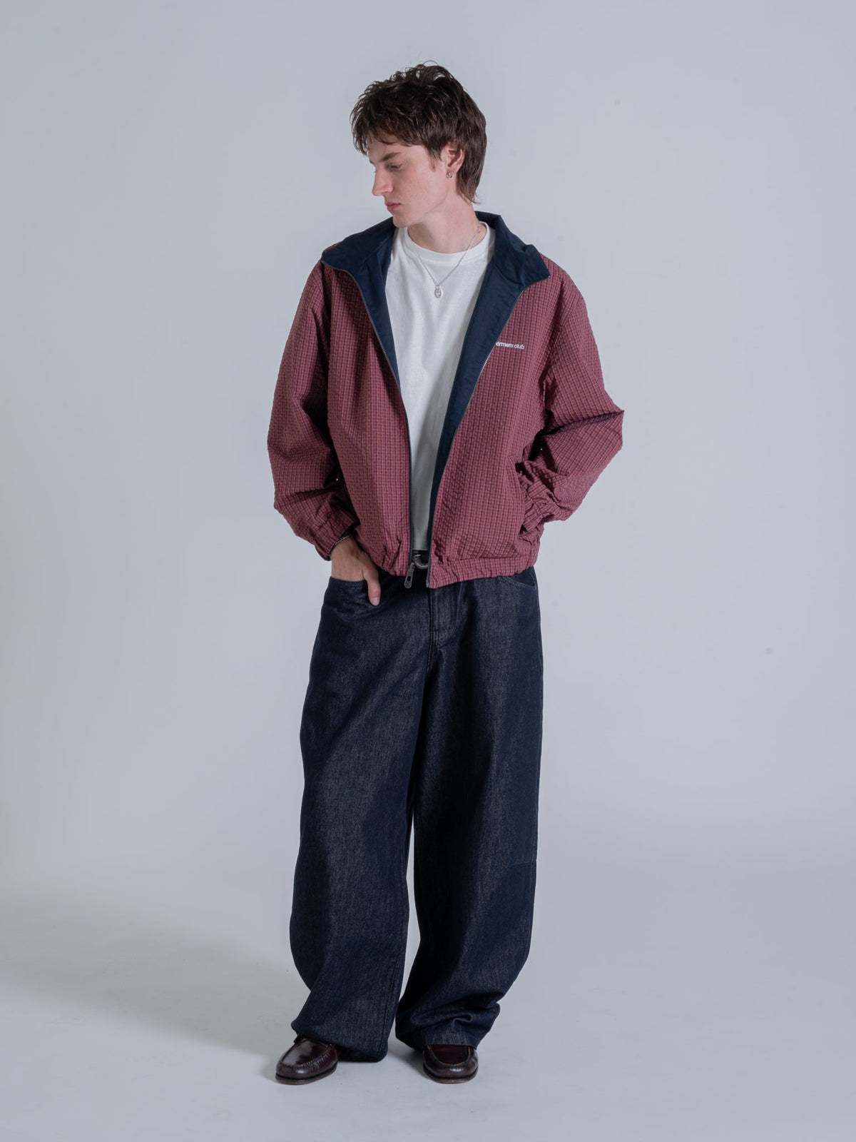 IN-BETWEEN REVERSIBLE JACKET - NAVY/BURGUNDY