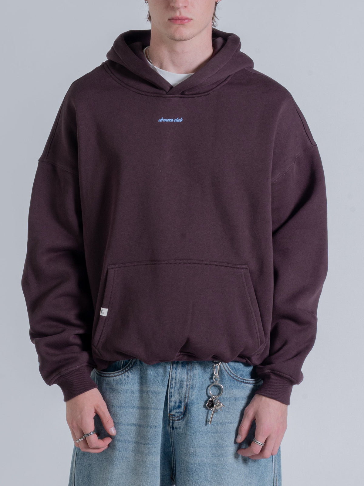 JUST GO WITH THE FEELING HOODIE - DEEP PLUM