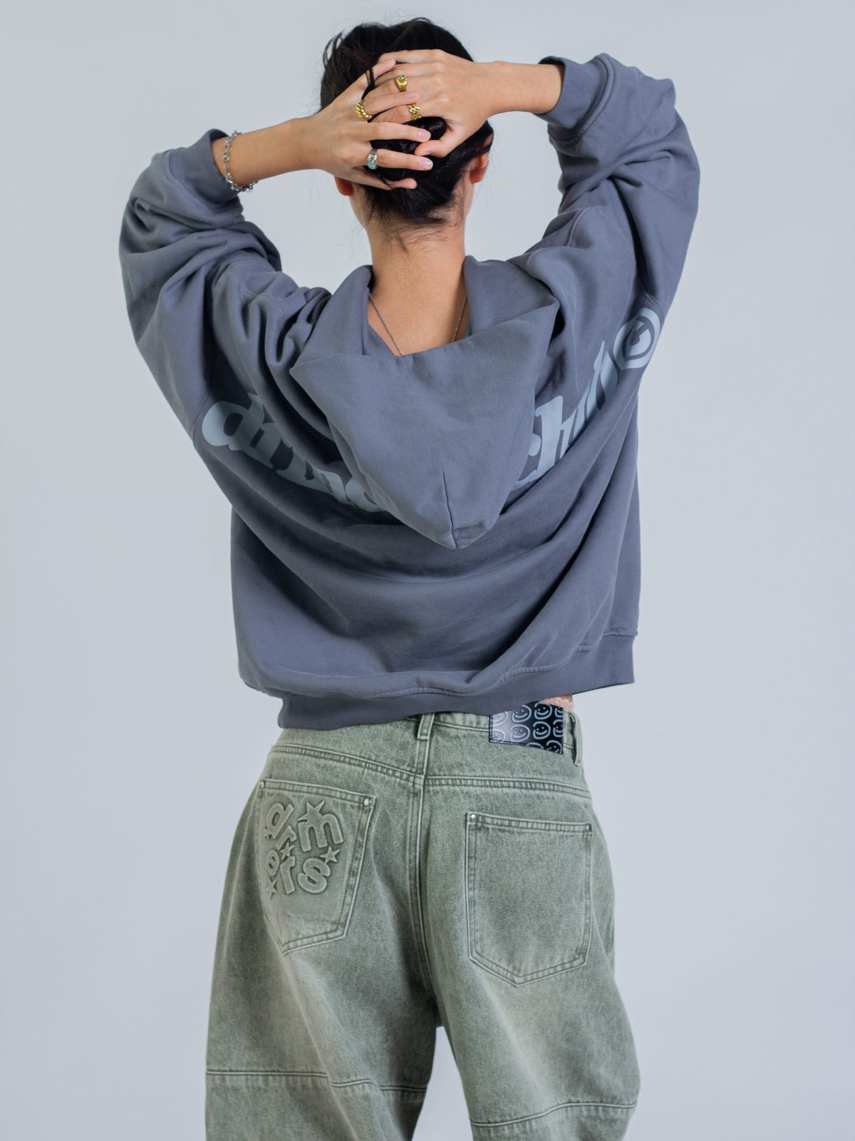 ARCH HOODIE - STONE BLUE