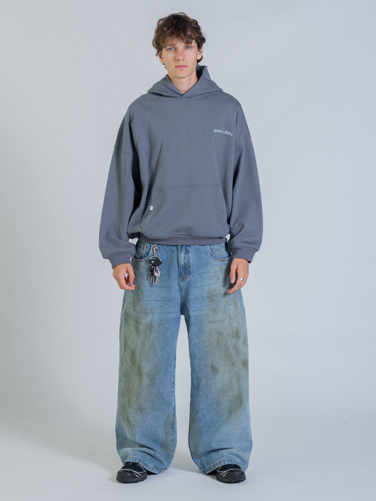 ARCH HOODIE - STONE BLUE