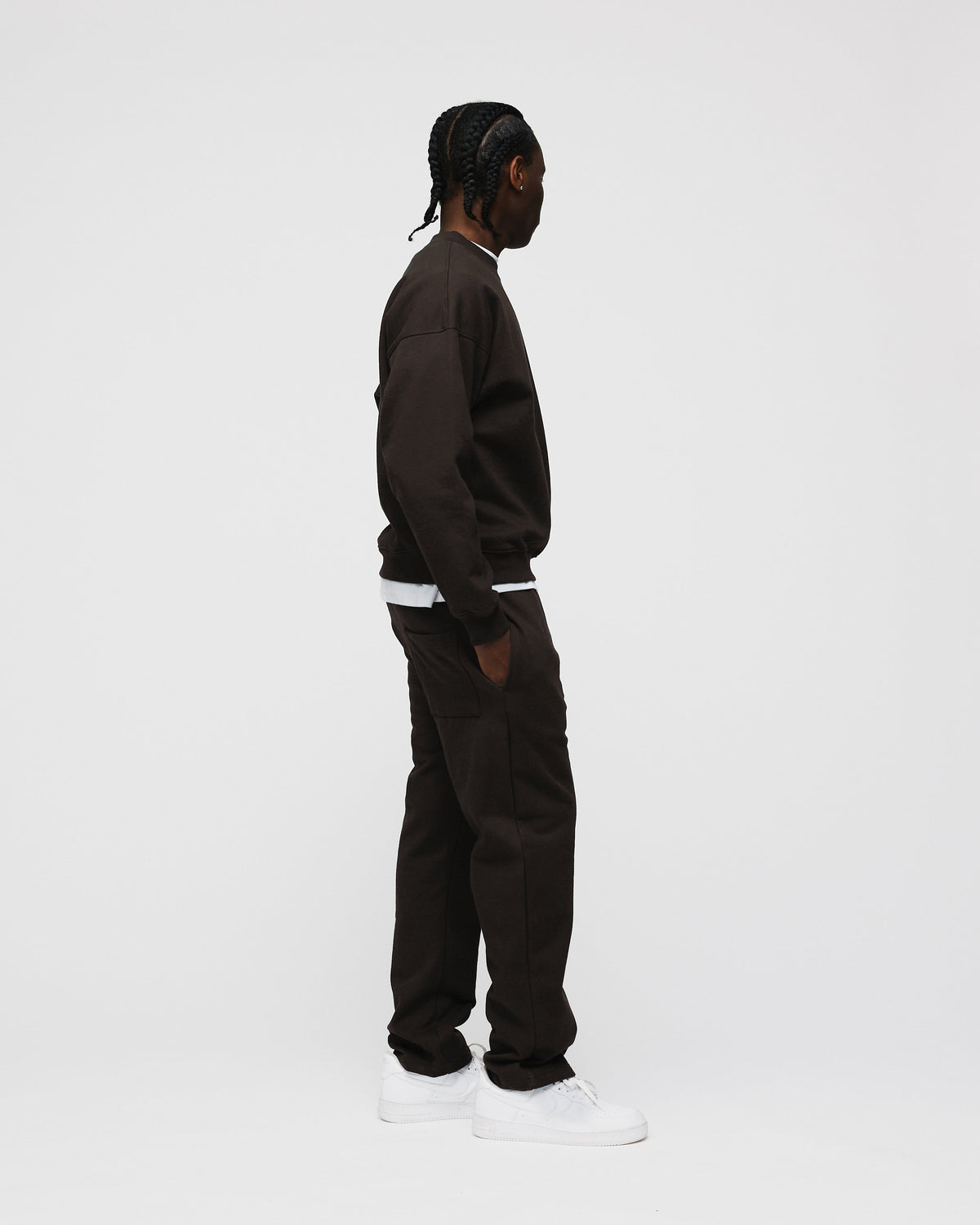 Open Bottom Sweatpants - Espresso