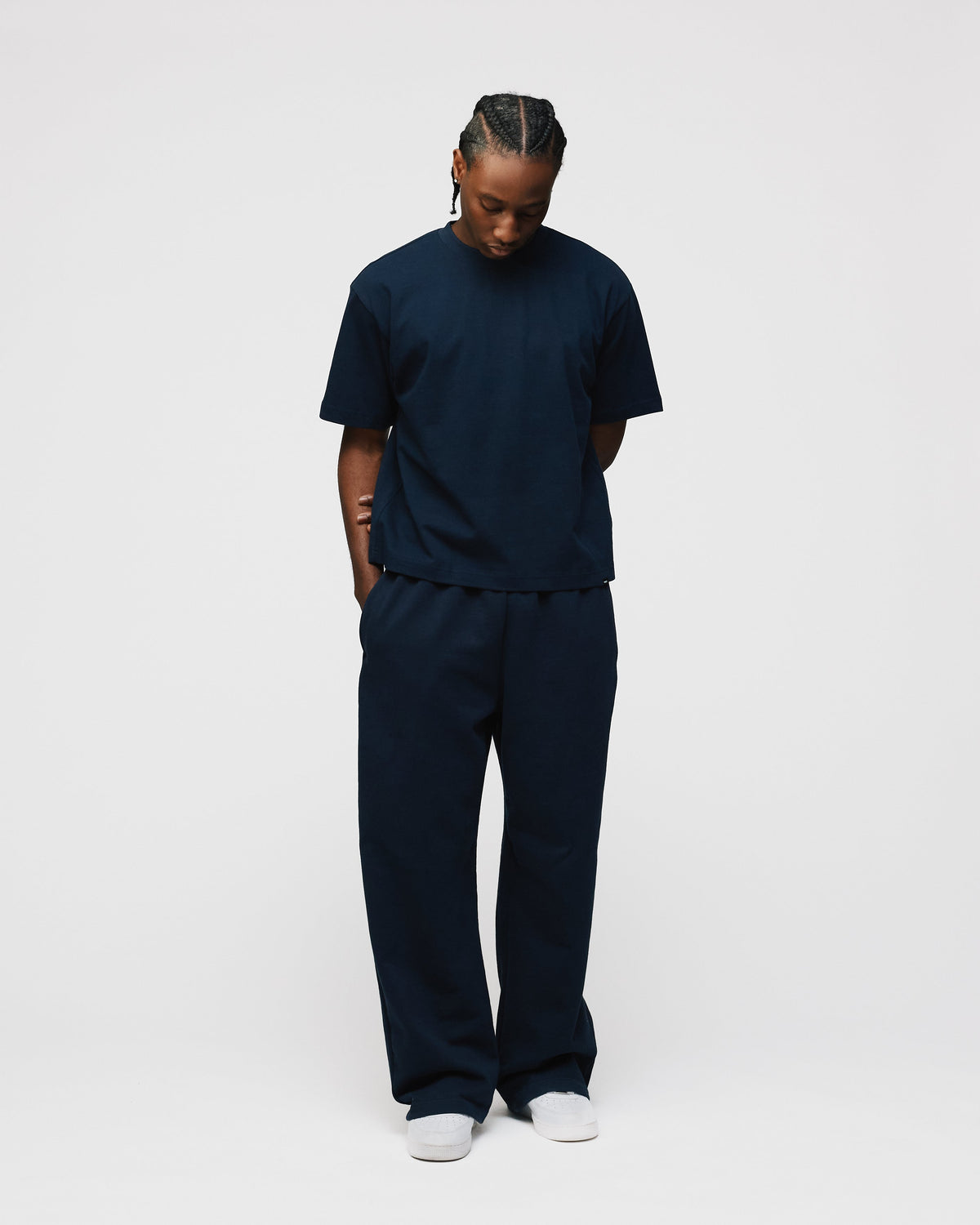 Cropped T-Shirt - Navy