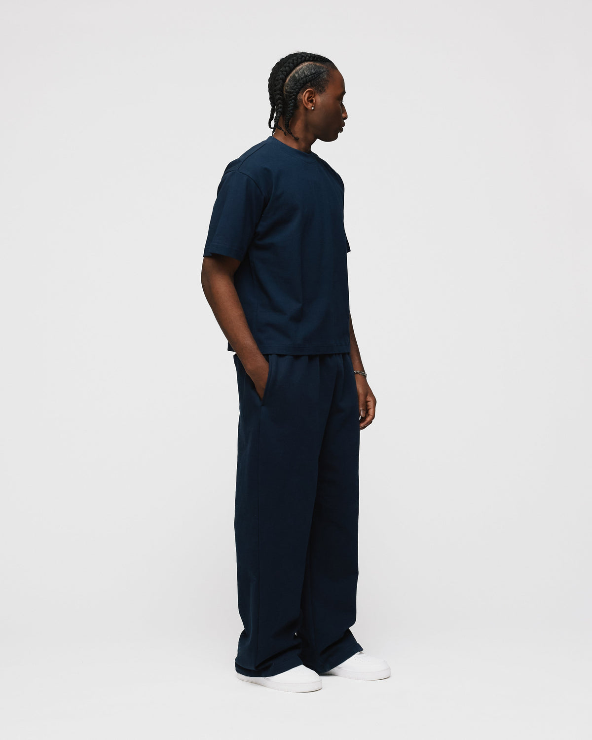Cropped T-Shirt - Navy