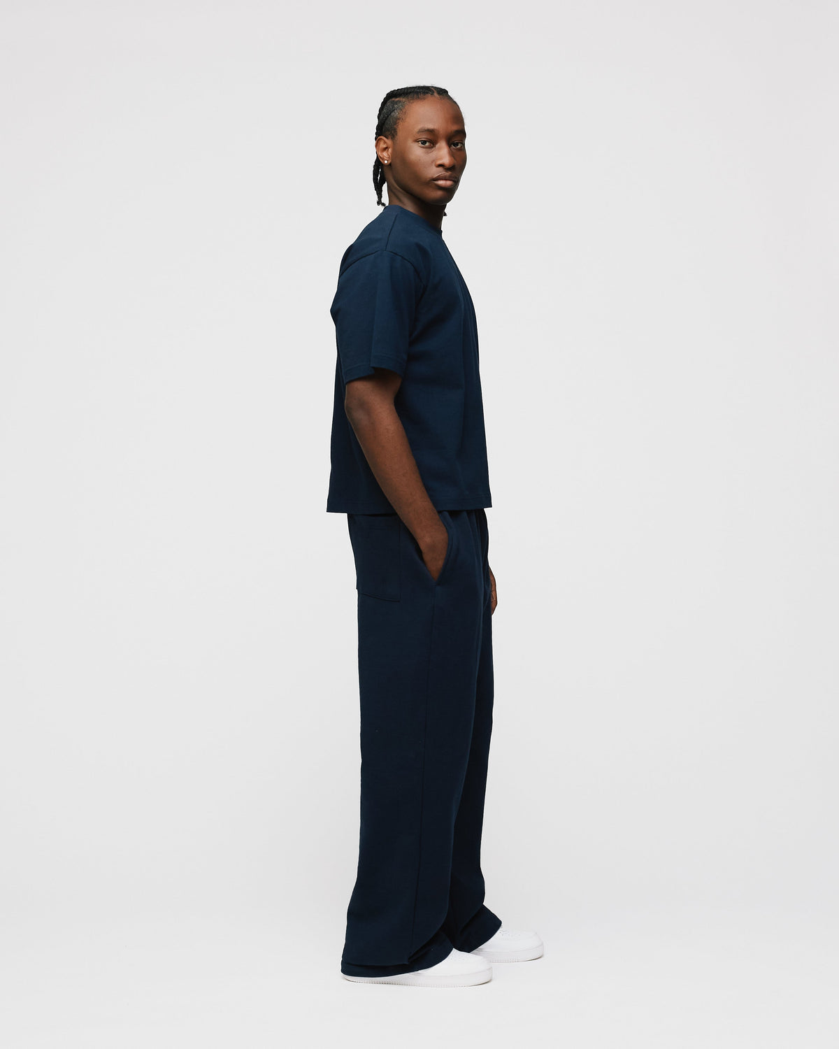 Cropped T-Shirt - Navy
