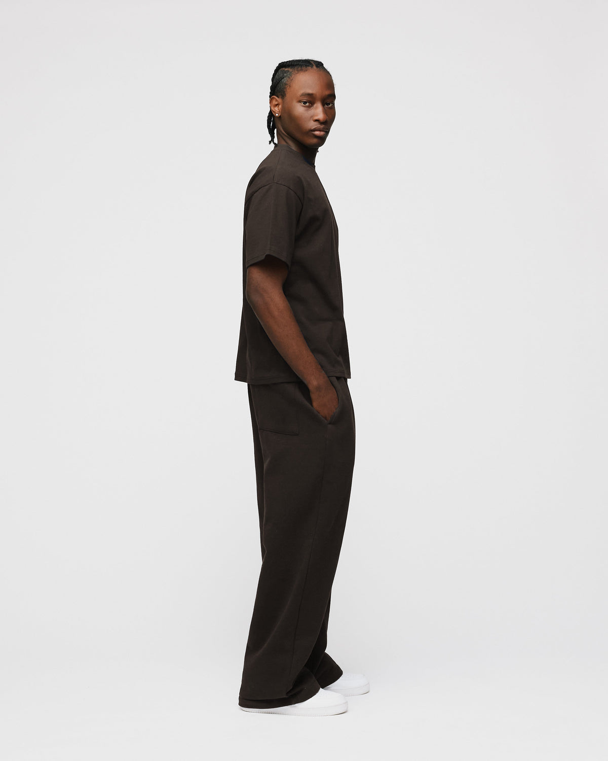 Drop Shoulder T-Shirt - Espresso