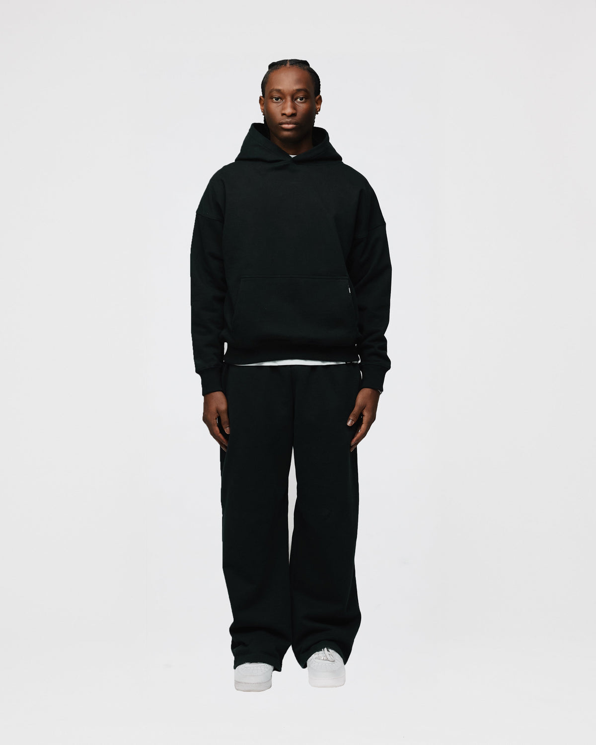Drop Shoulder Hoodie - Black