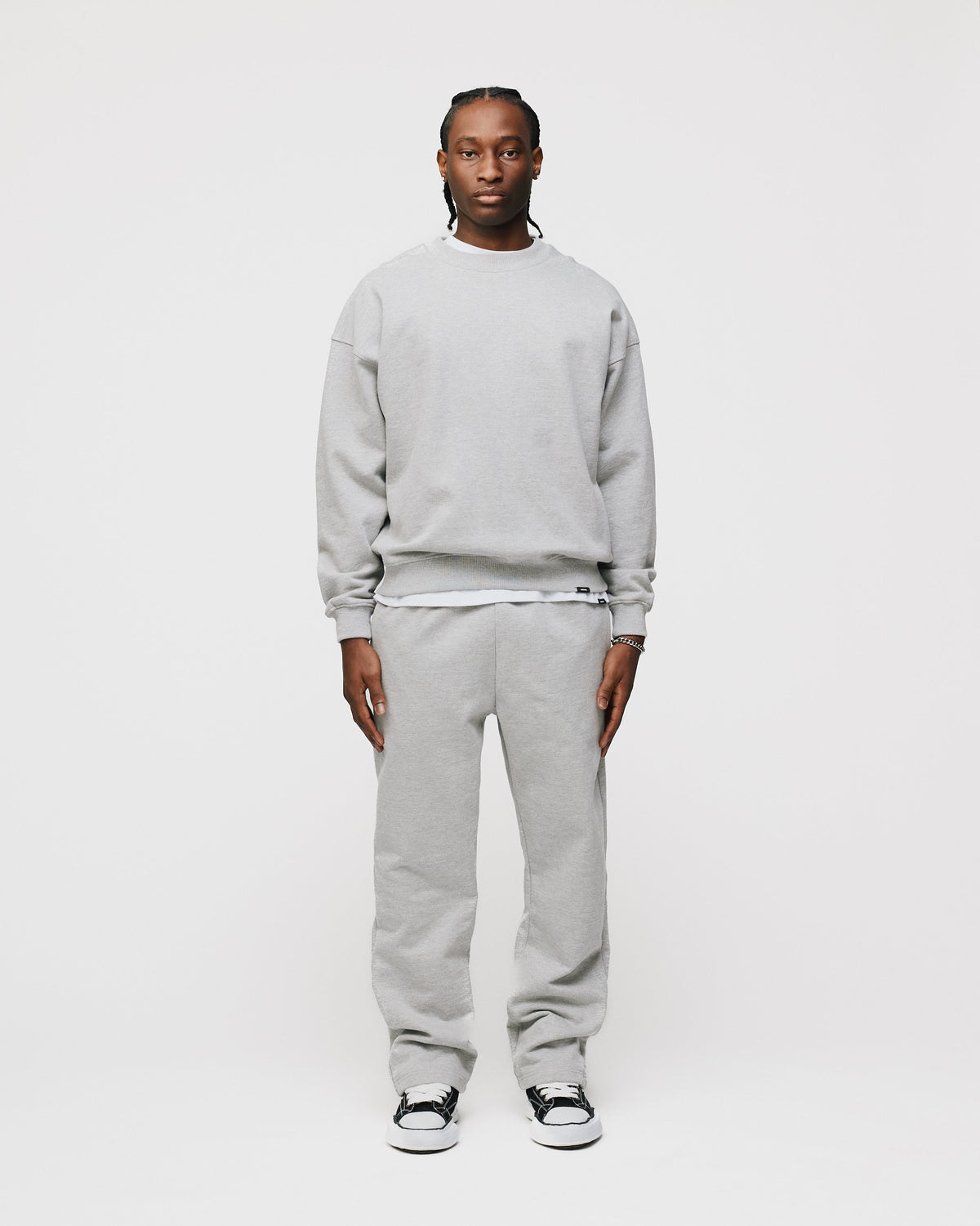 Drop Shoulder Crewneck - Grey