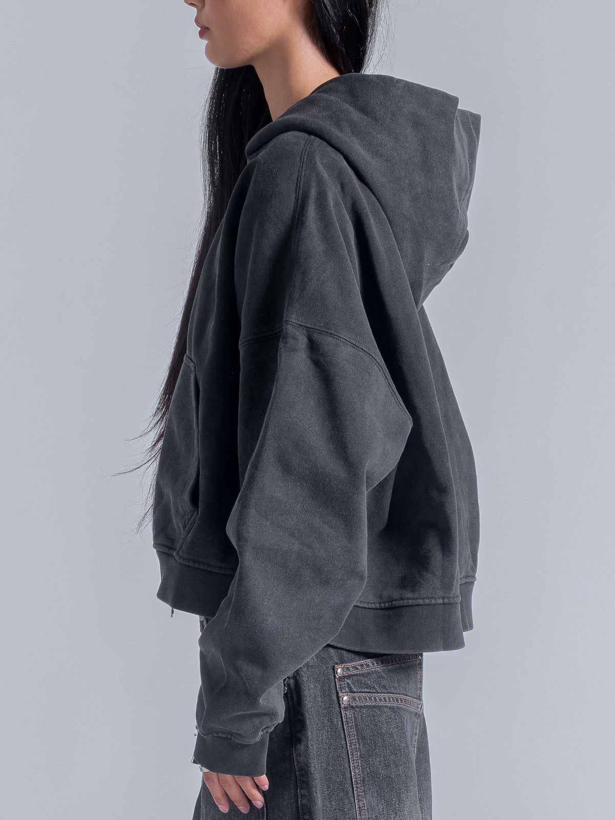 ESSENTIAL BOXY DOUBLE ZIP - VINTAGE BLACK