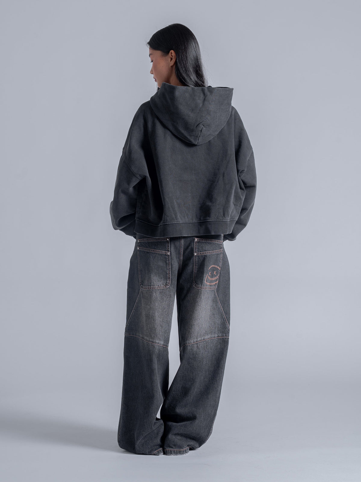 ESSENTIAL BOXY DOUBLE ZIP - VINTAGE BLACK