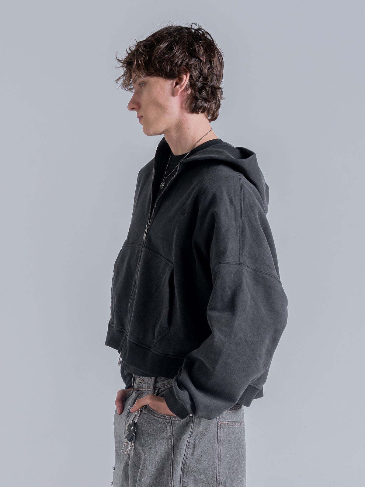 ESSENTIAL BOXY DOUBLE ZIP - VINTAGE BLACK