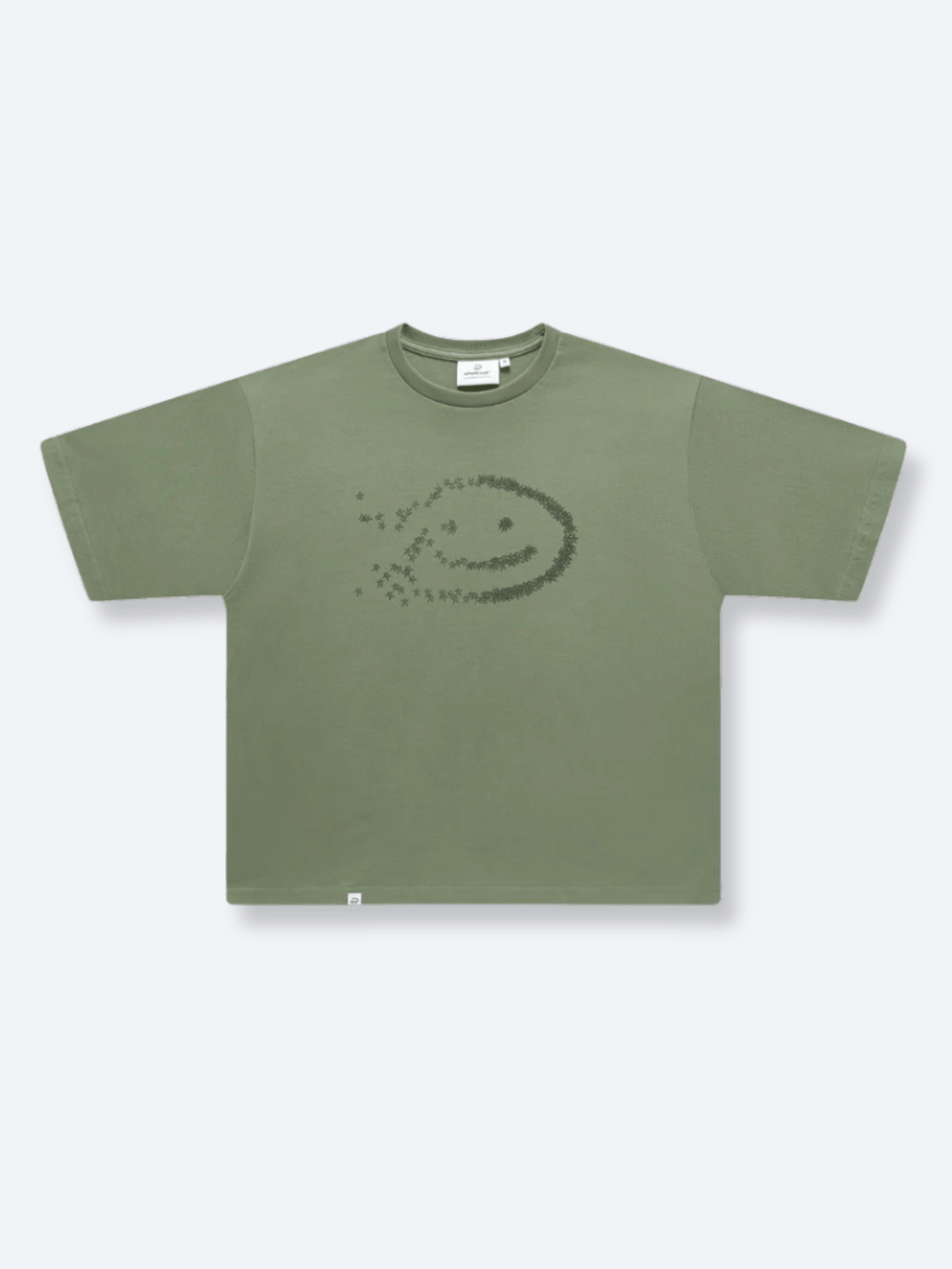 FADED STARS SMILEY TEE - GREEN