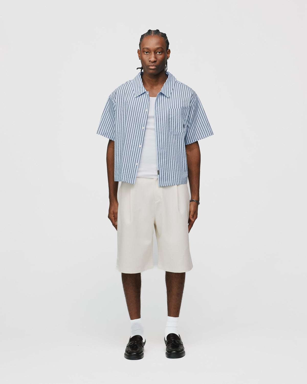 Pleated Shorts - Cream