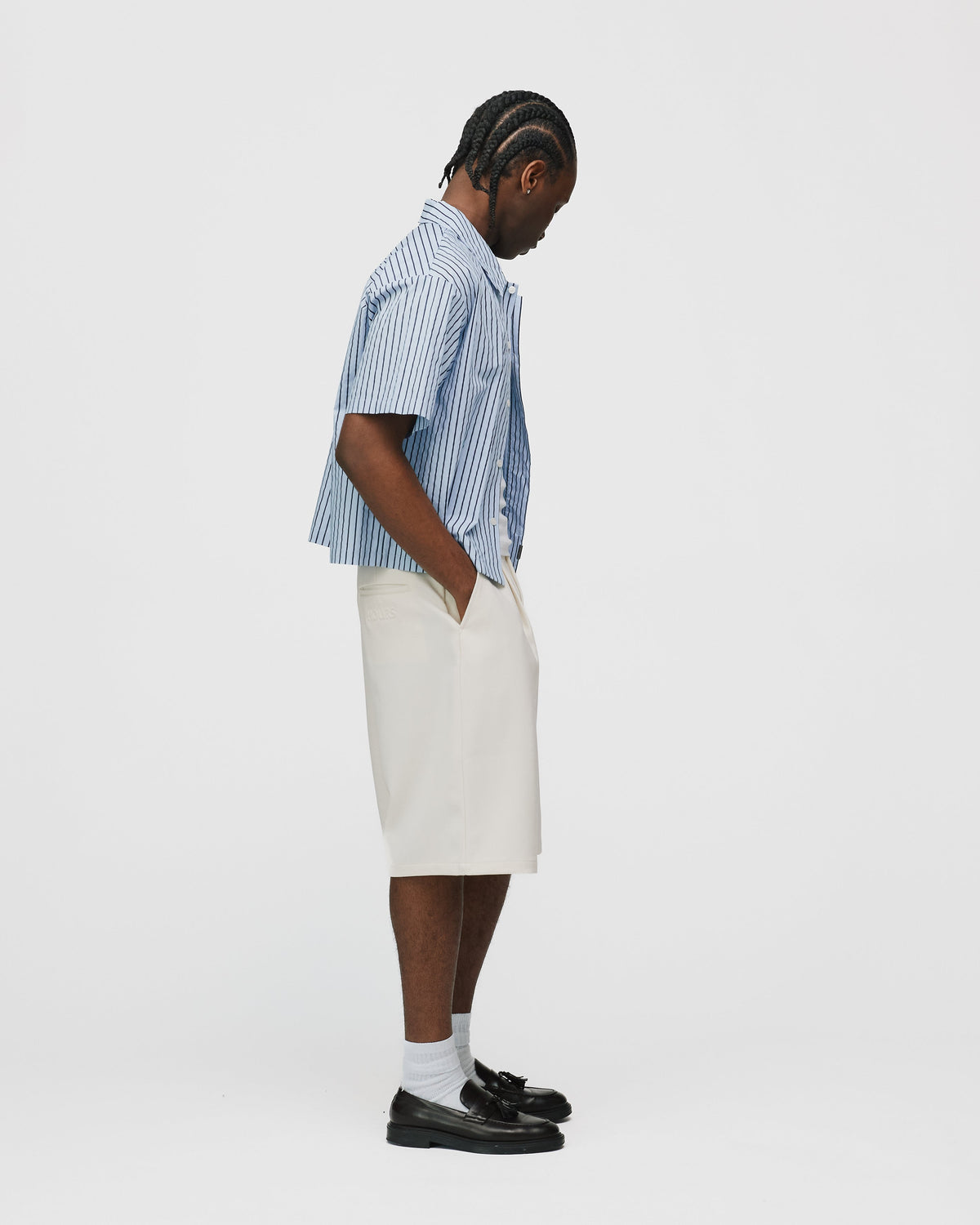 Pleated Shorts - Cream