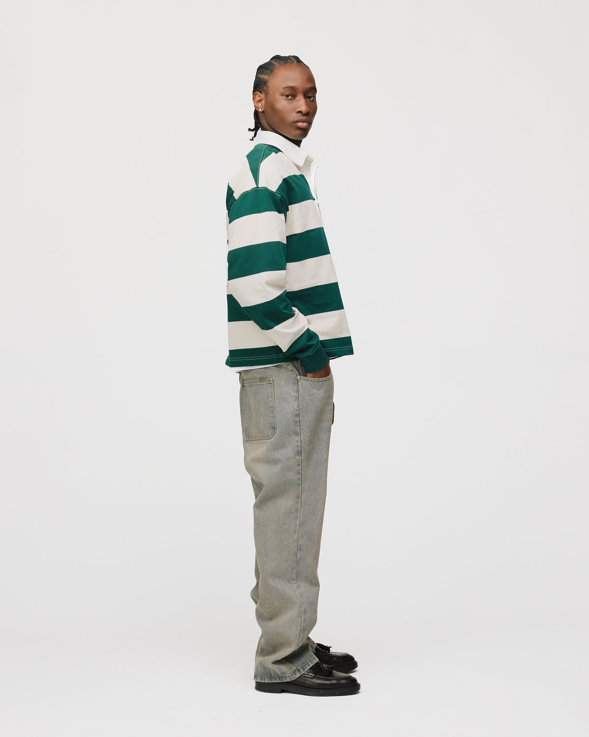 Cropped Rugby Shirt - Cream