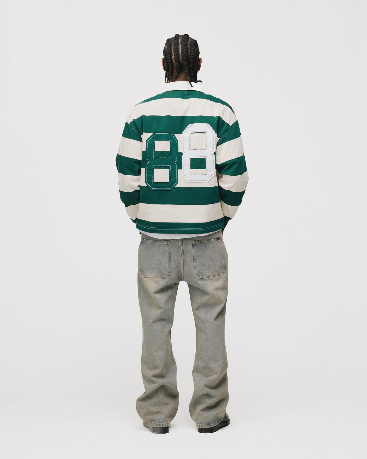 Cropped Rugby Shirt - Cream