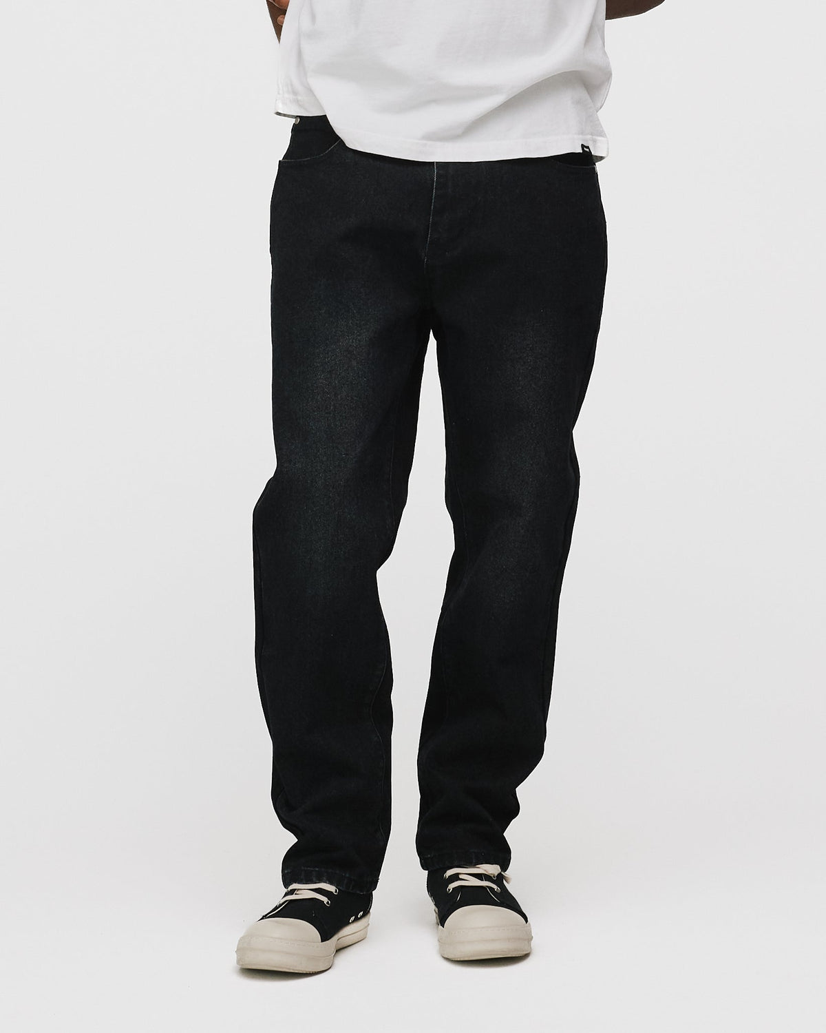 Slim Denim Pants - Washed Black