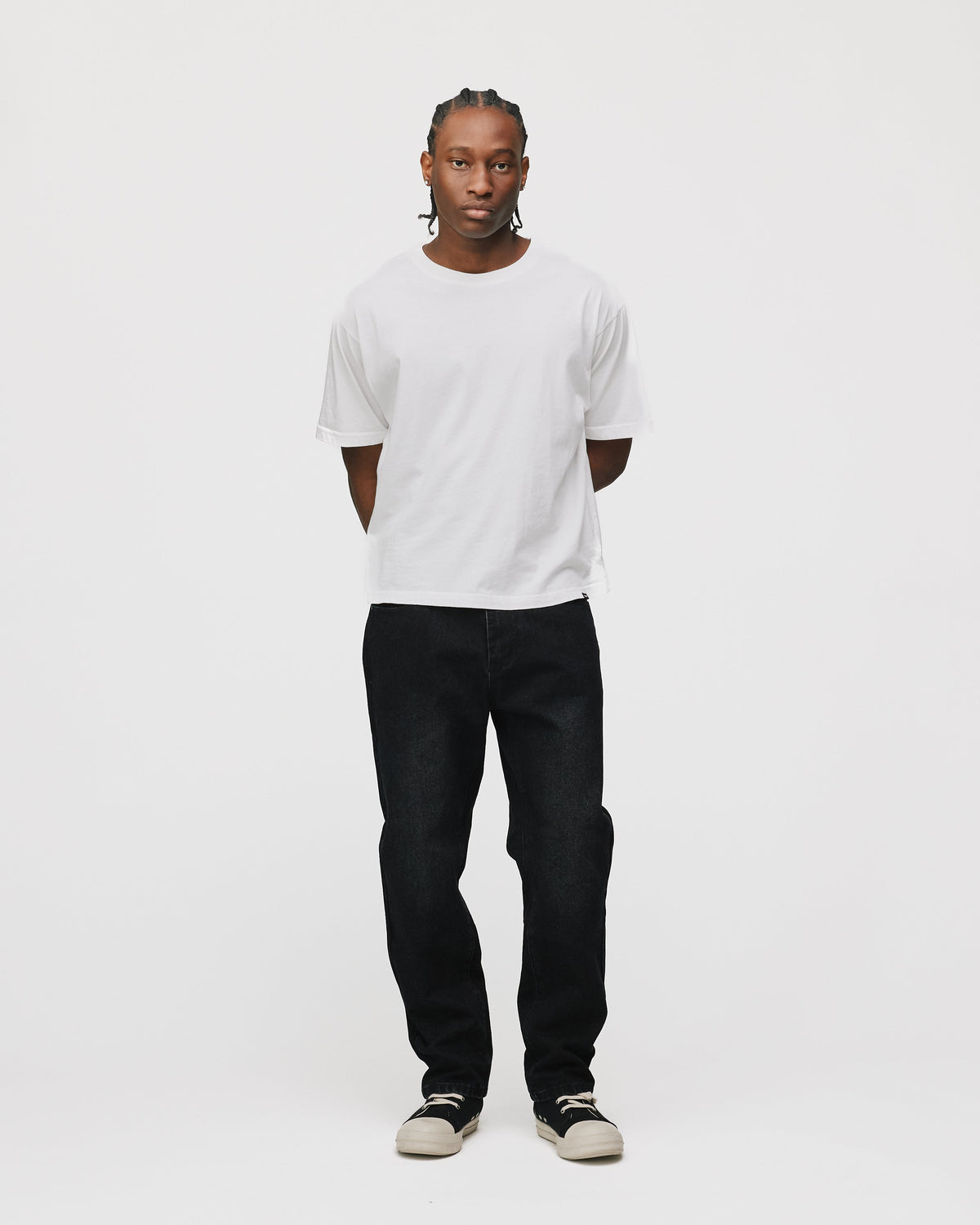 Slim Denim Pants - Washed Black