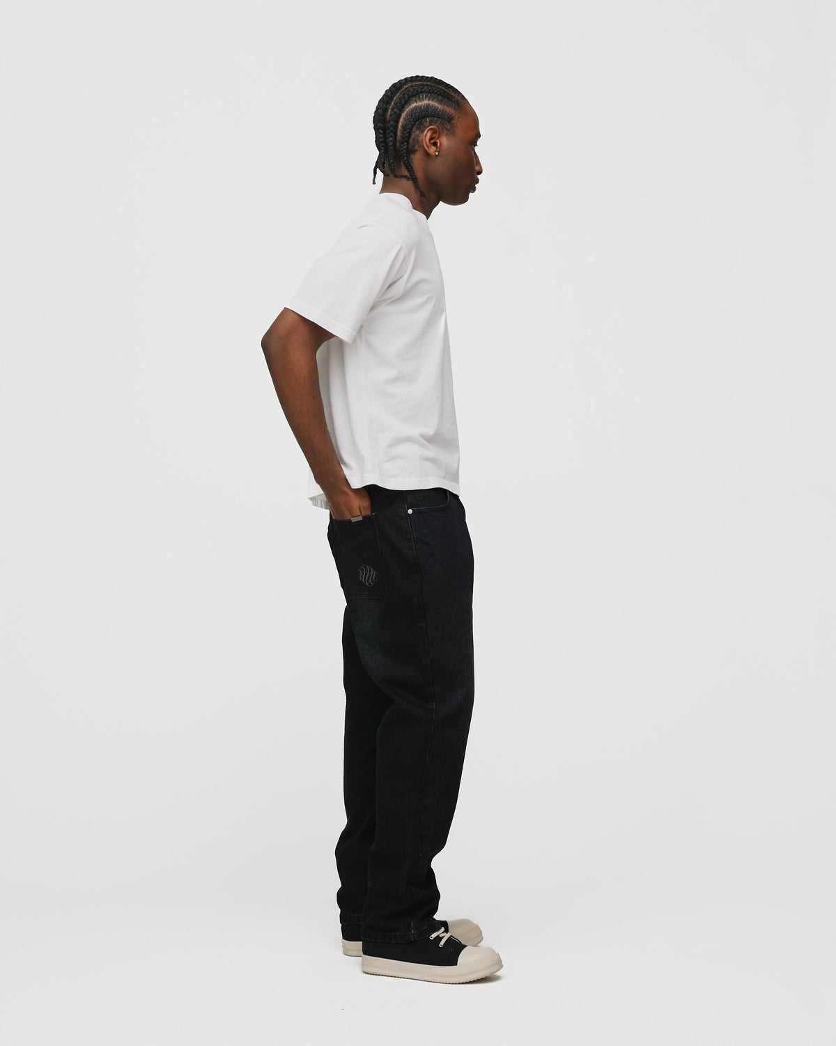 Slim Denim Pants - Washed Black