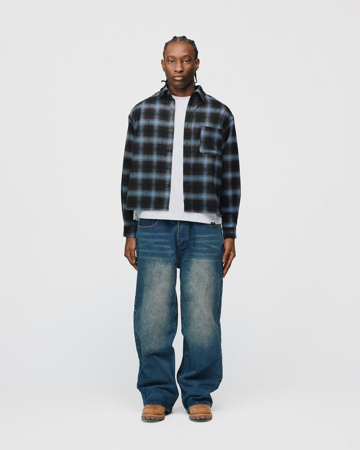 Baggy Denim Pants - Mid Blue