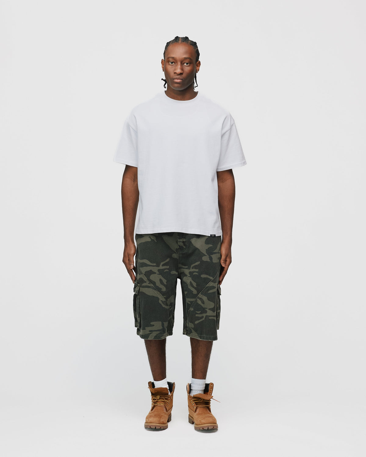Baggy Cargo Shorts - Camo