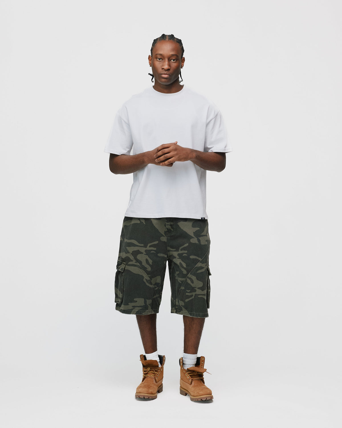 Baggy Cargo Shorts - Camo