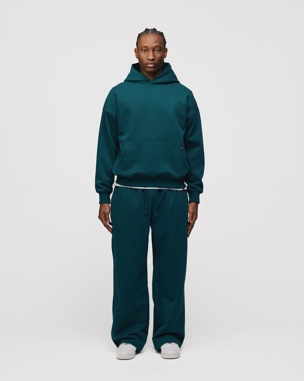 Drop Shoulder Hoodie - Teal