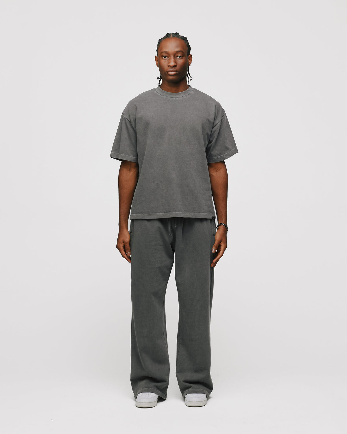 Drop Shoulder T-Shirt - Vintage Grey