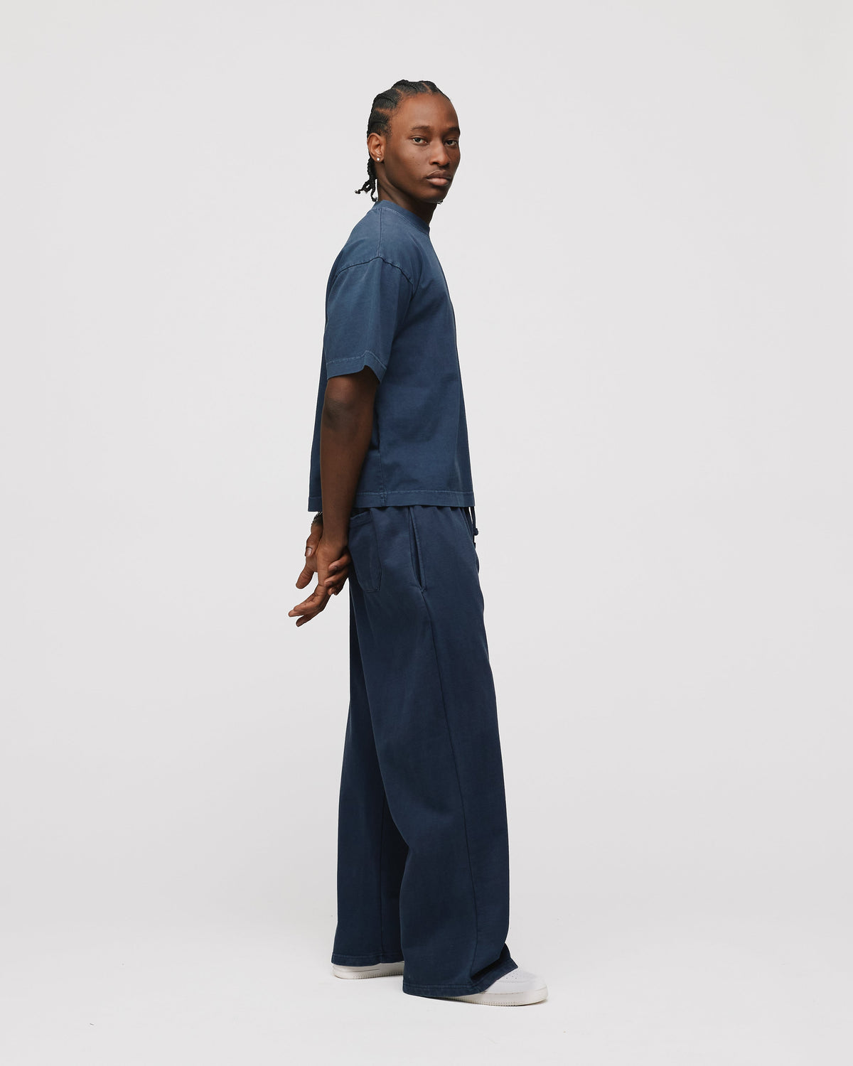 Cropped T-Shirt - Vintage Navy