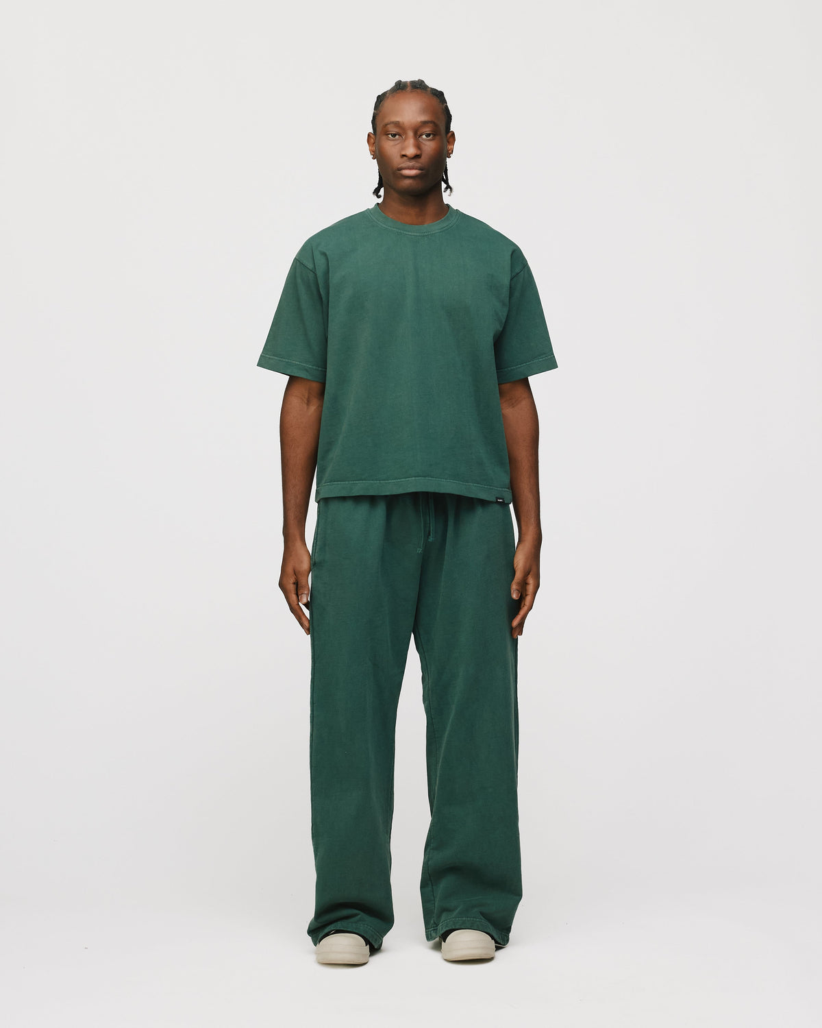 Cropped T-Shirt - Vintage Green