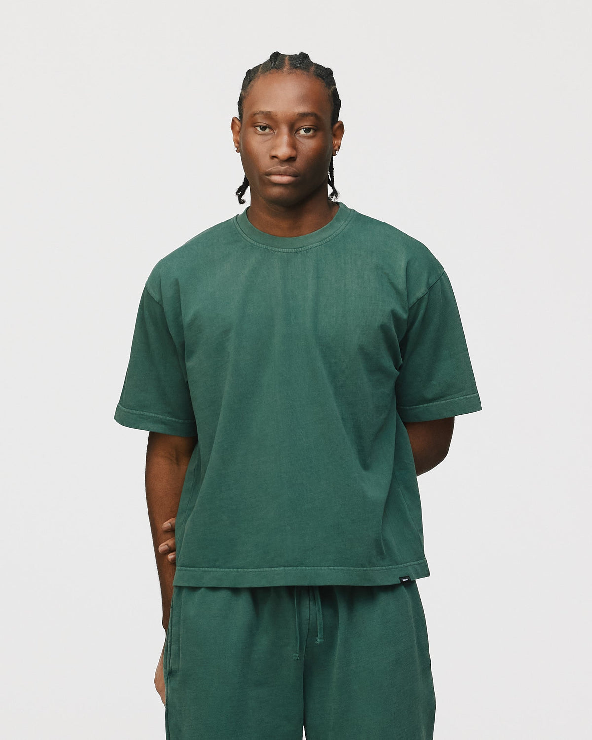Cropped T-Shirt - Vintage Green