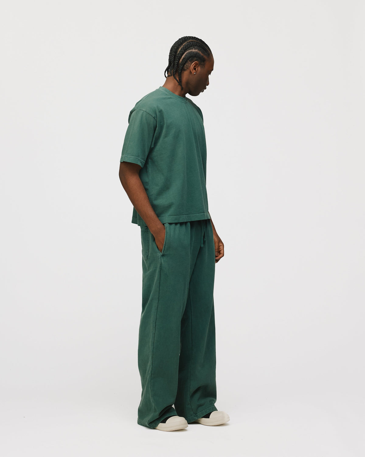 Cropped T-Shirt - Vintage Green