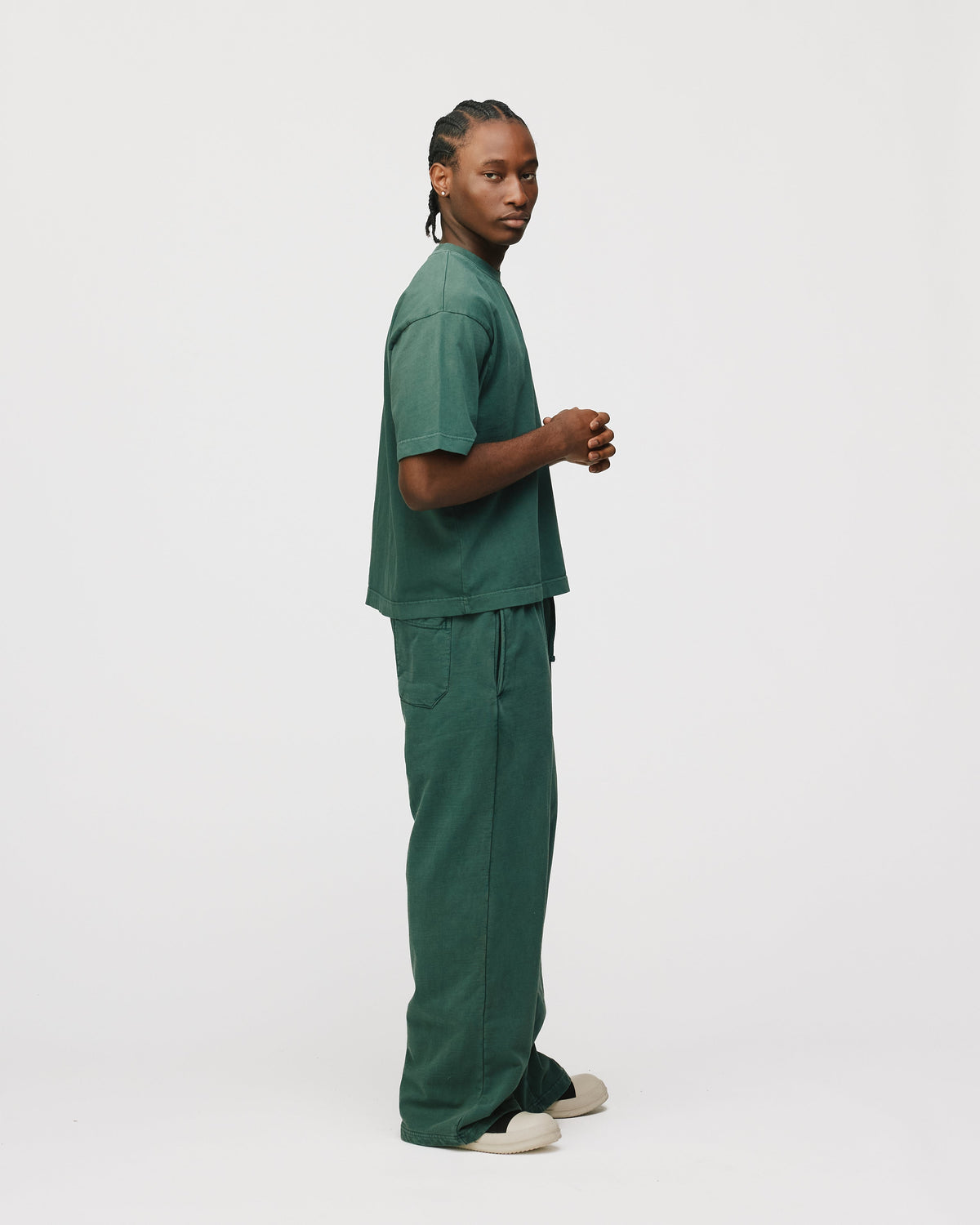 Cropped T-Shirt - Vintage Green