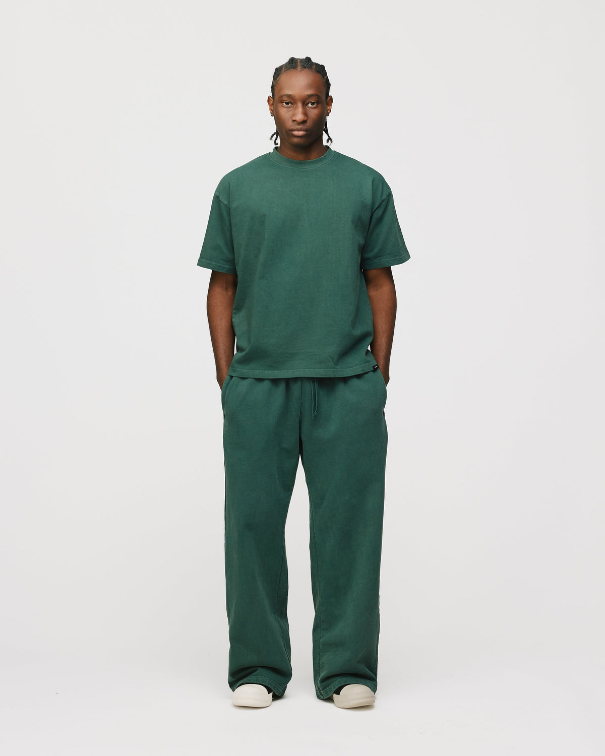 Drop Shoulder T-Shirt - Vintage Green