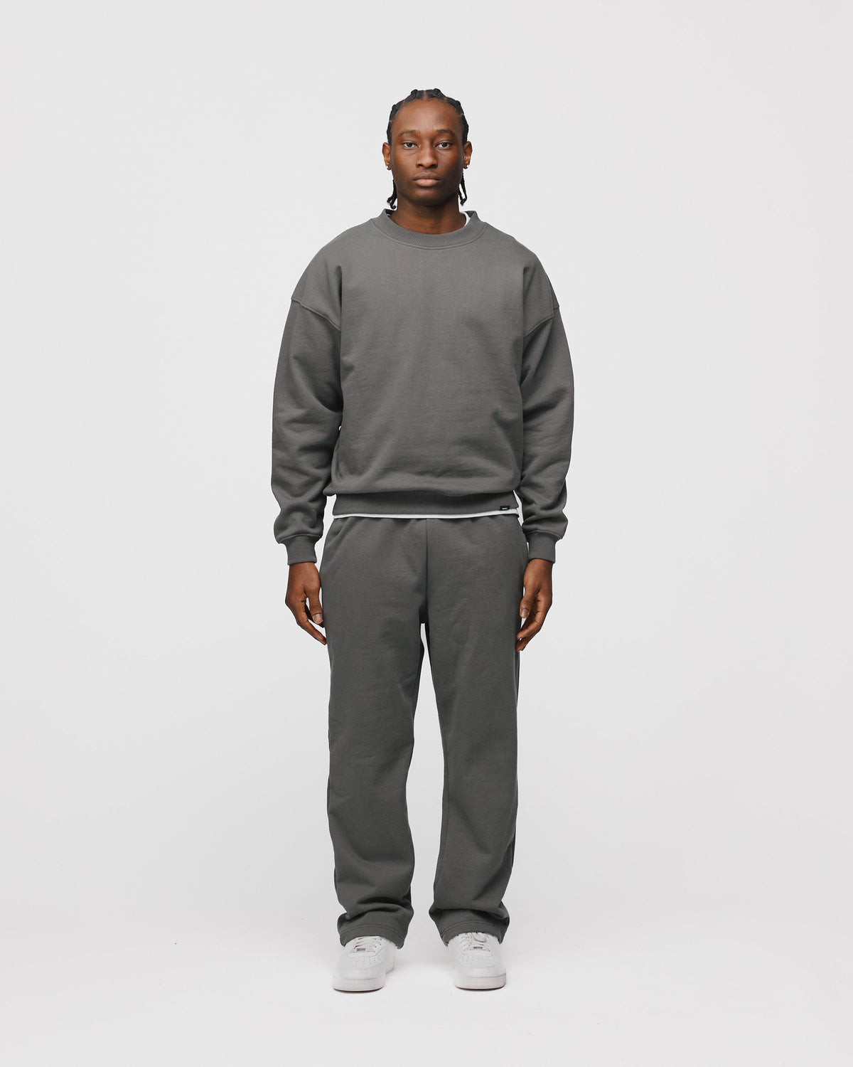 Open Bottom Sweatpants - Charcoal
