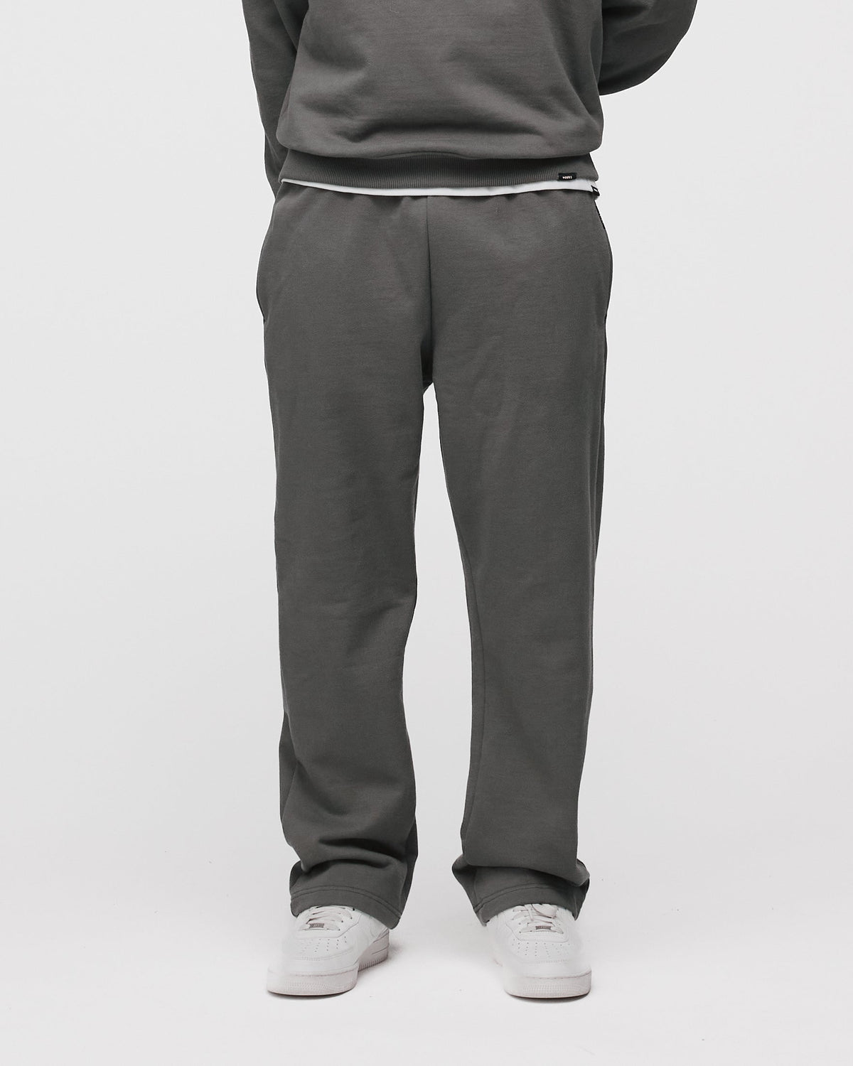Open Bottom Sweatpants - Charcoal