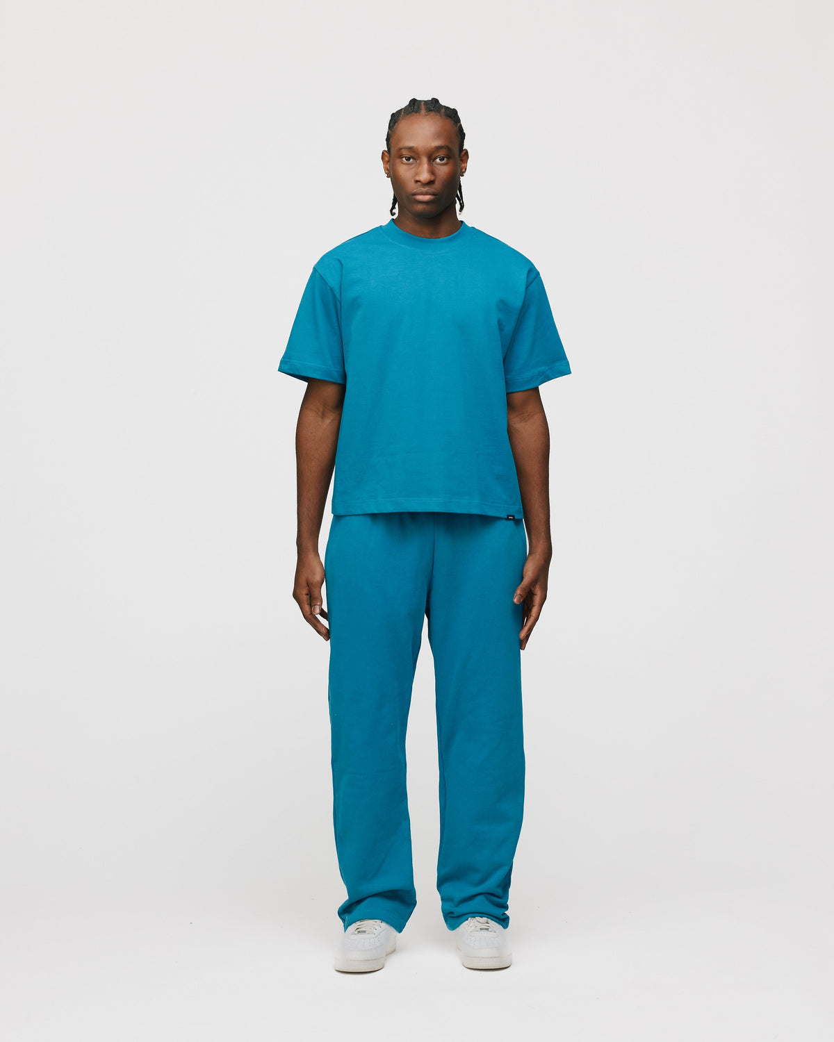 Open Bottom Sweatpants - Aqua