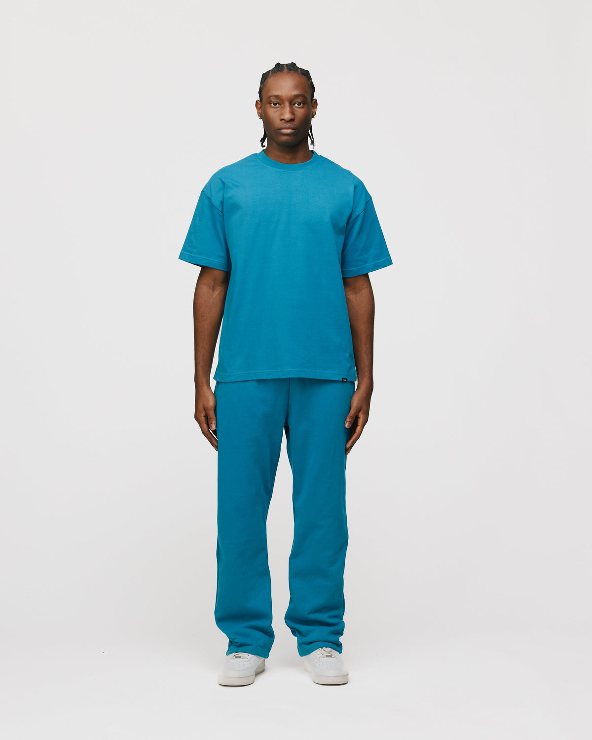 Drop Shoulder T-Shirt - Aqua