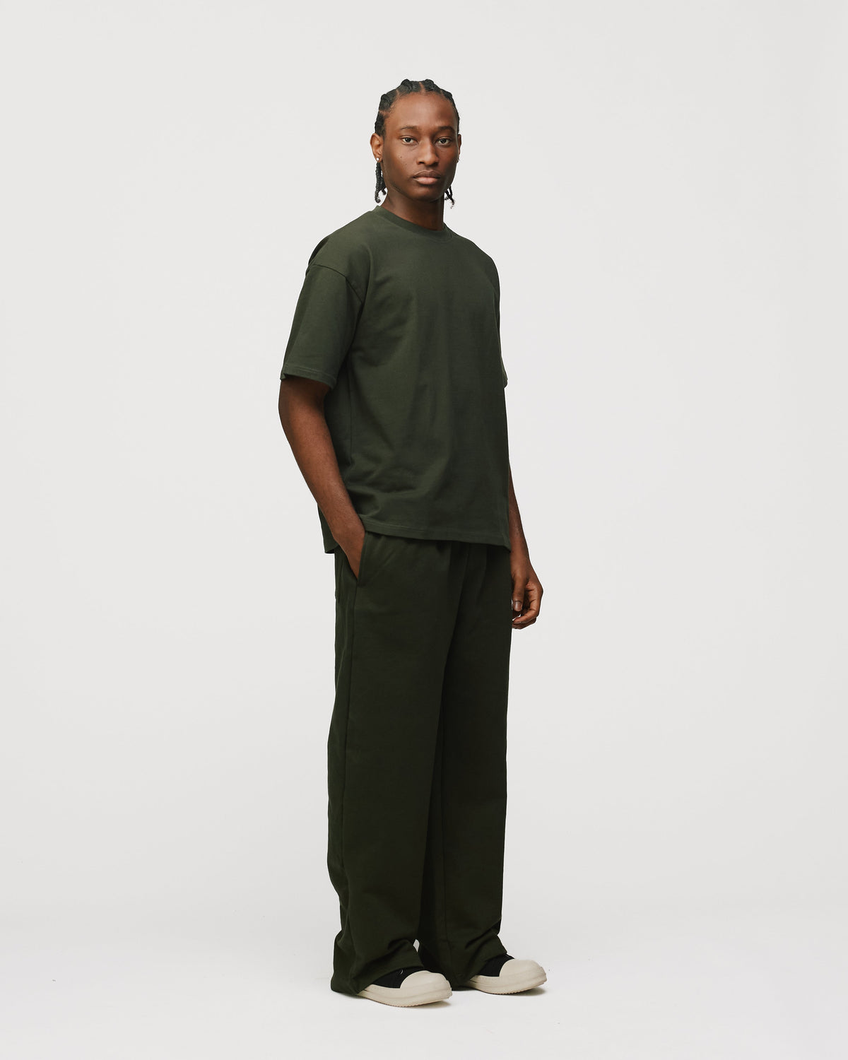 Drop Shoulder T-Shirt - Olive