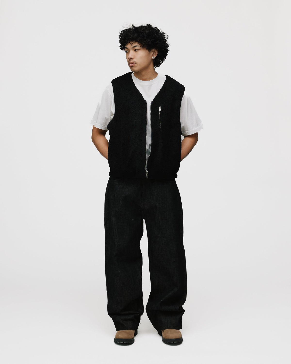 Reversible Workwear Vest - Washed Grey