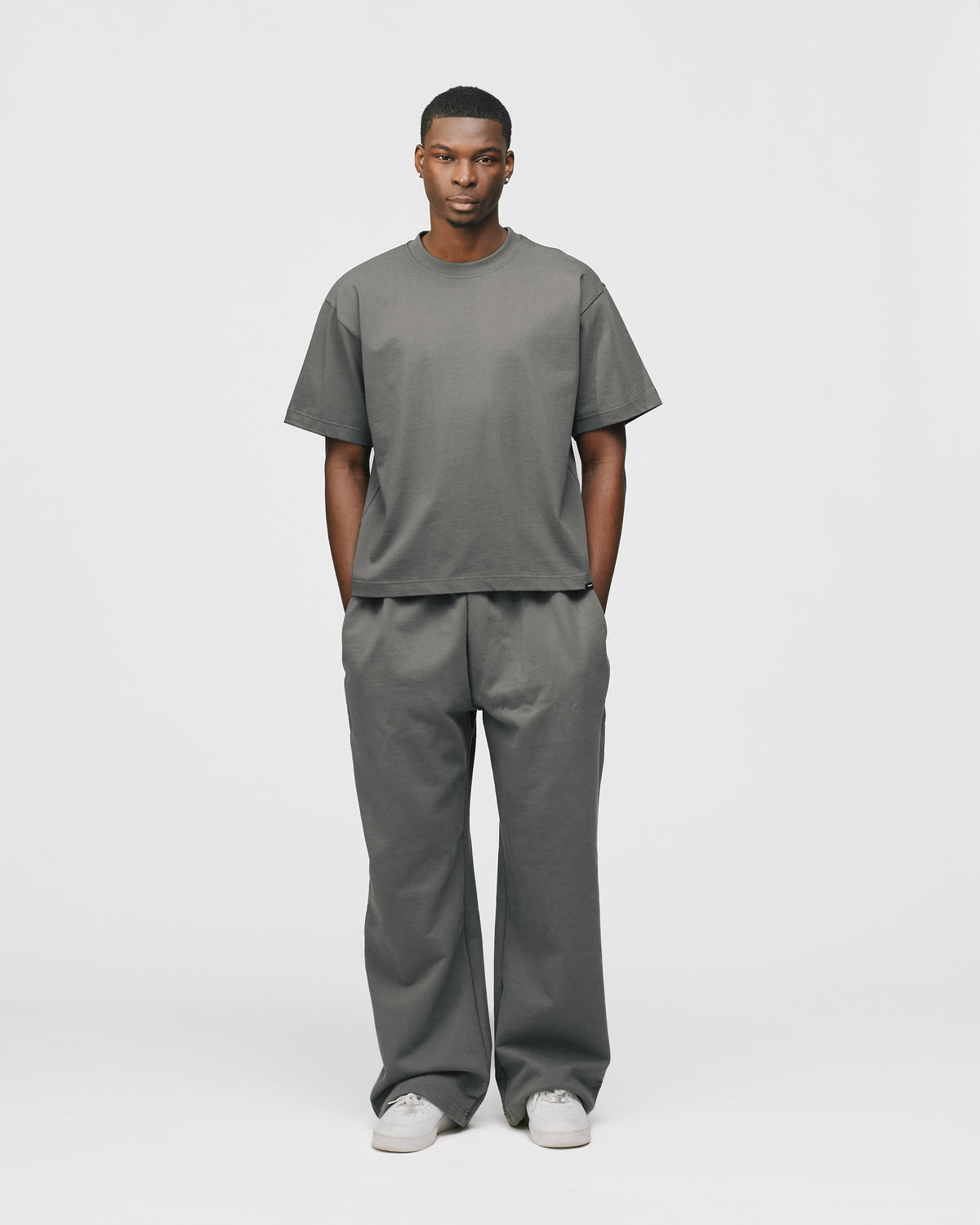 Cropped T-Shirt - Charcoal