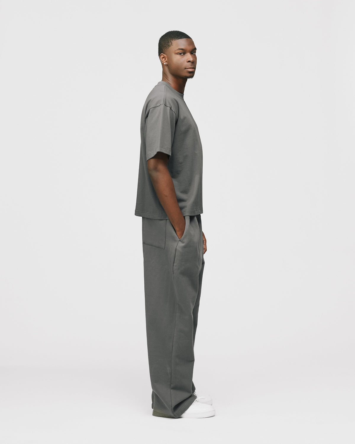 Cropped T-Shirt - Charcoal