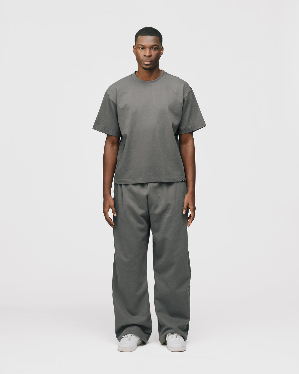 Cropped T-Shirt - Charcoal