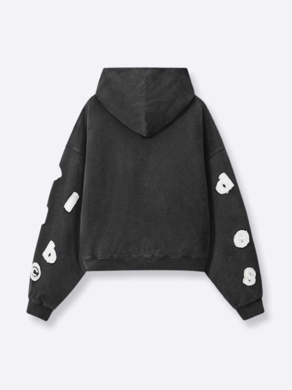 FLOATING LETTERS ZIP UP - VINTAGE BLACK
