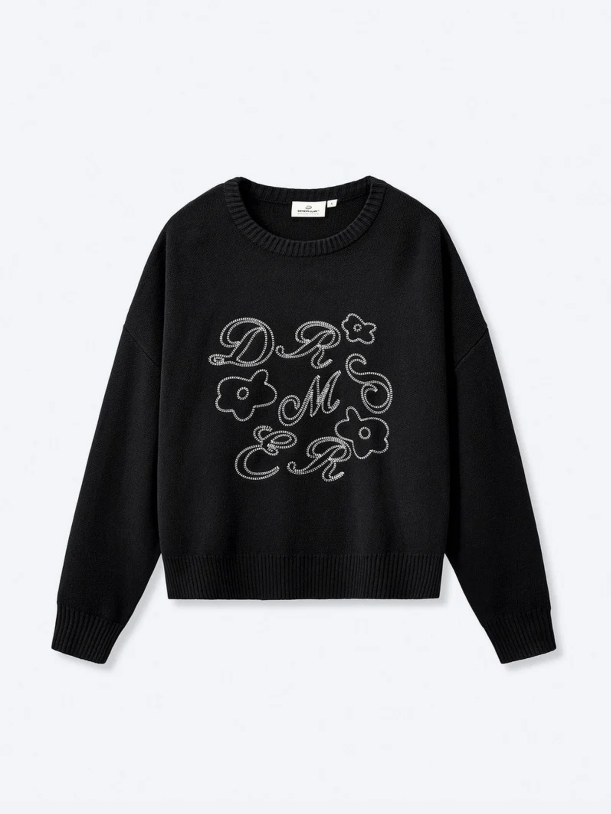 FLOWER KNIT - BLACK