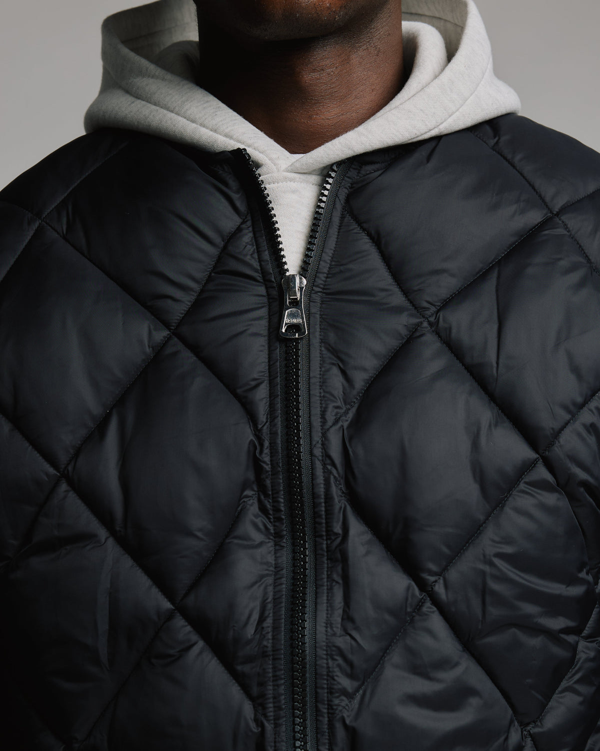 Quilted Puffer Jacket - Black