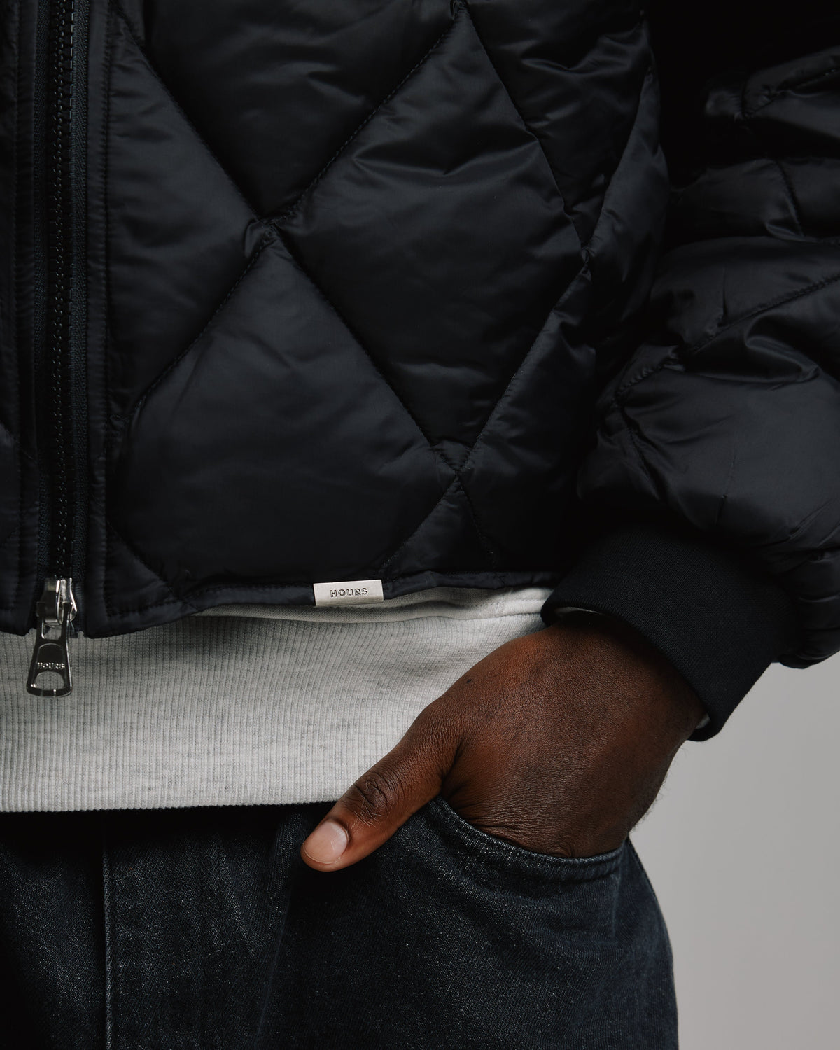 Quilted Puffer Jacket - Black